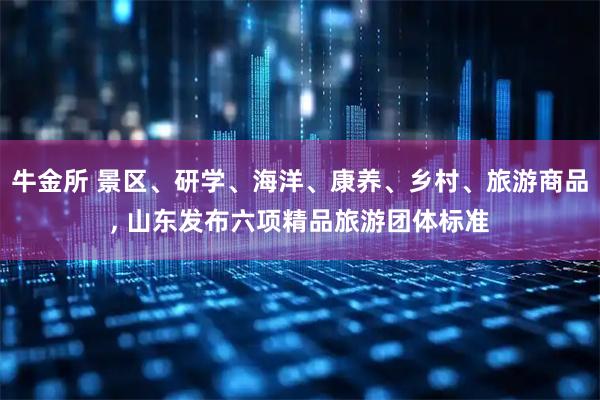 牛金所 景区、研学、海洋、康养、乡村、旅游商品, 山东发布六项精品旅游团体标准